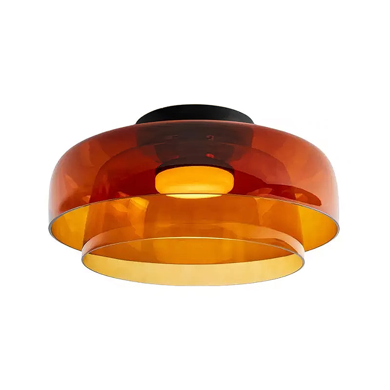 Modern LED Ceiling Light Fixture with Adjustable Brightness and Glass Design 17