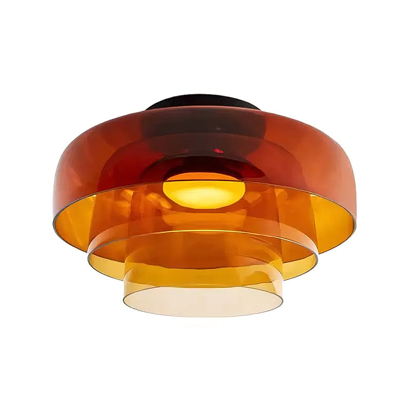 Modern LED Ceiling Light Fixture with Adjustable Brightness and Glass Design 20