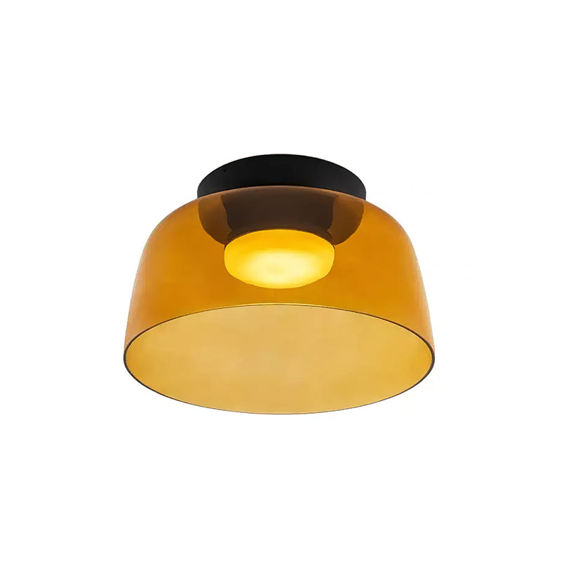 Modern LED Ceiling Light Fixture with Adjustable Brightness and Glass Design 21