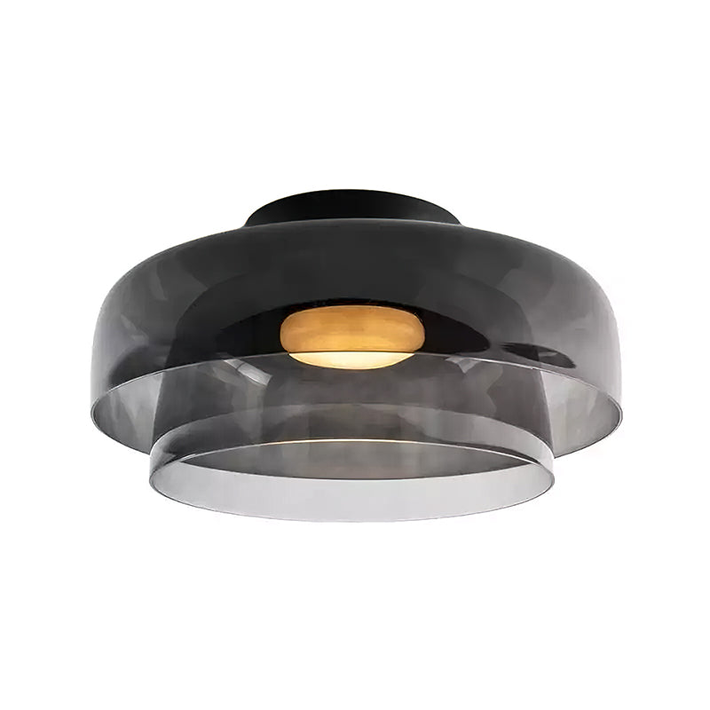 Modern LED Ceiling Light Fixture with Adjustable Brightness and Glass Design 22
