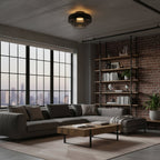 Modern LED Ceiling Light Fixture with Adjustable Brightness and Glass Design 7