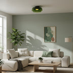 Modern LED Ceiling Light Fixture with Adjustable Brightness and Glass Design 8