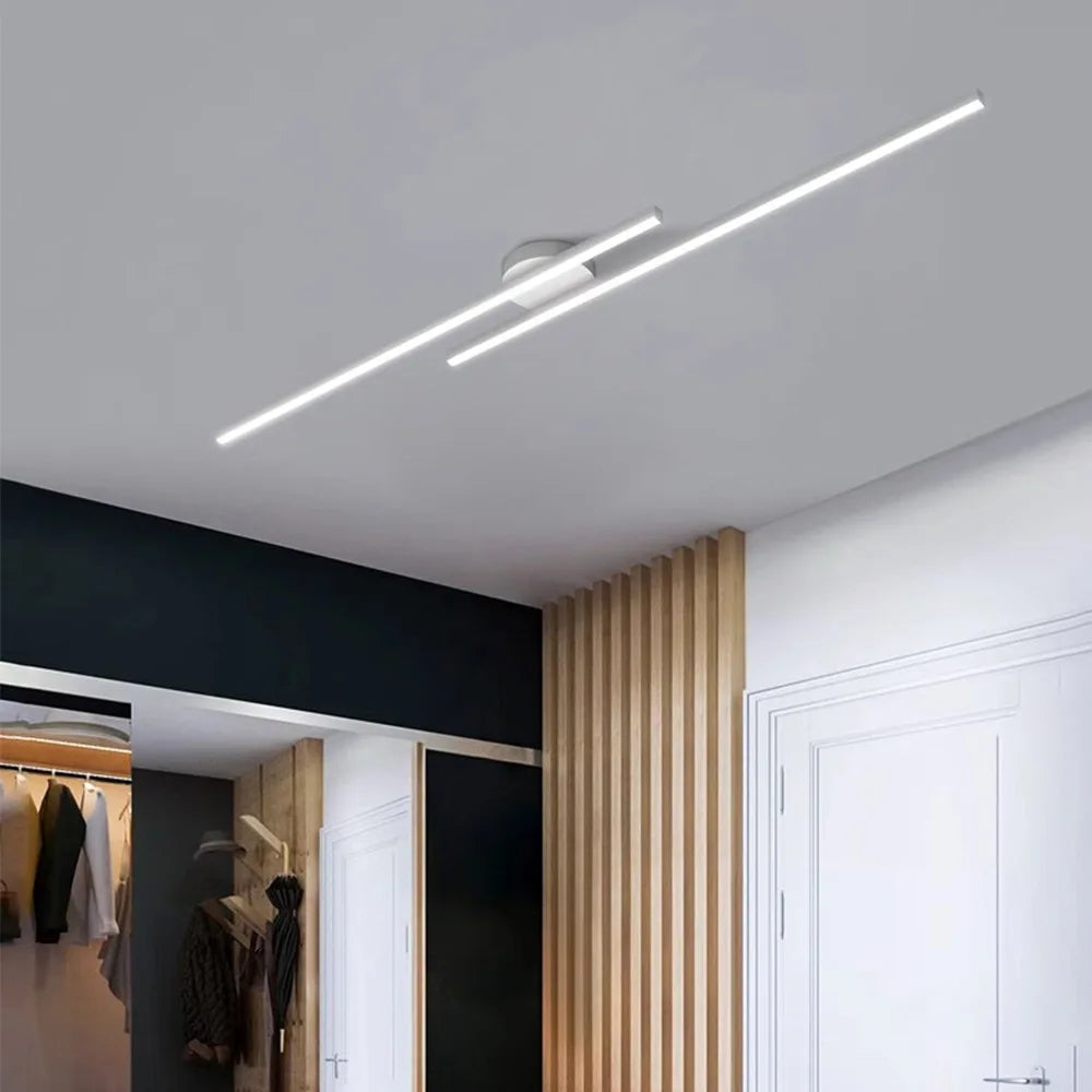 Modern LED Flush Mount Ceiling Light Fixture in Aluminium with Adjustable Colour Temperature 0