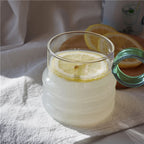 Modern Mediterranean Glassware Drinking Glasses with Circular Handle – 300ml Capacity in Vibrant Colors 4