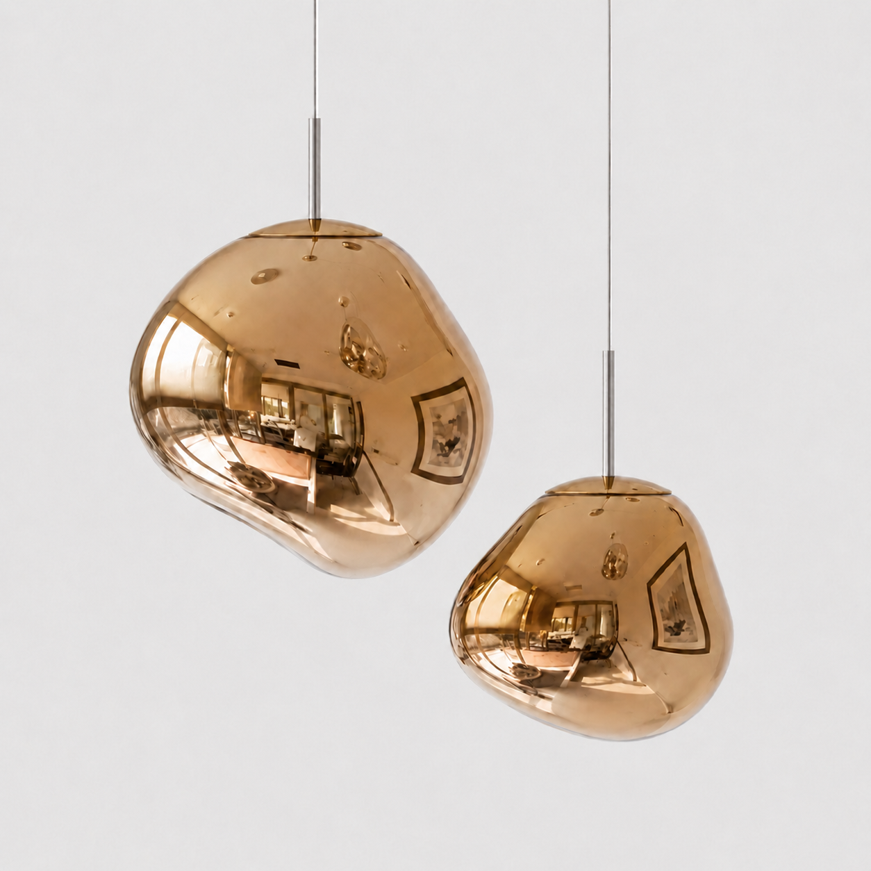 Modern Pendant Lamp with Polished Chrome Finish and LED Bulb for Kitchen Pendant Lighting