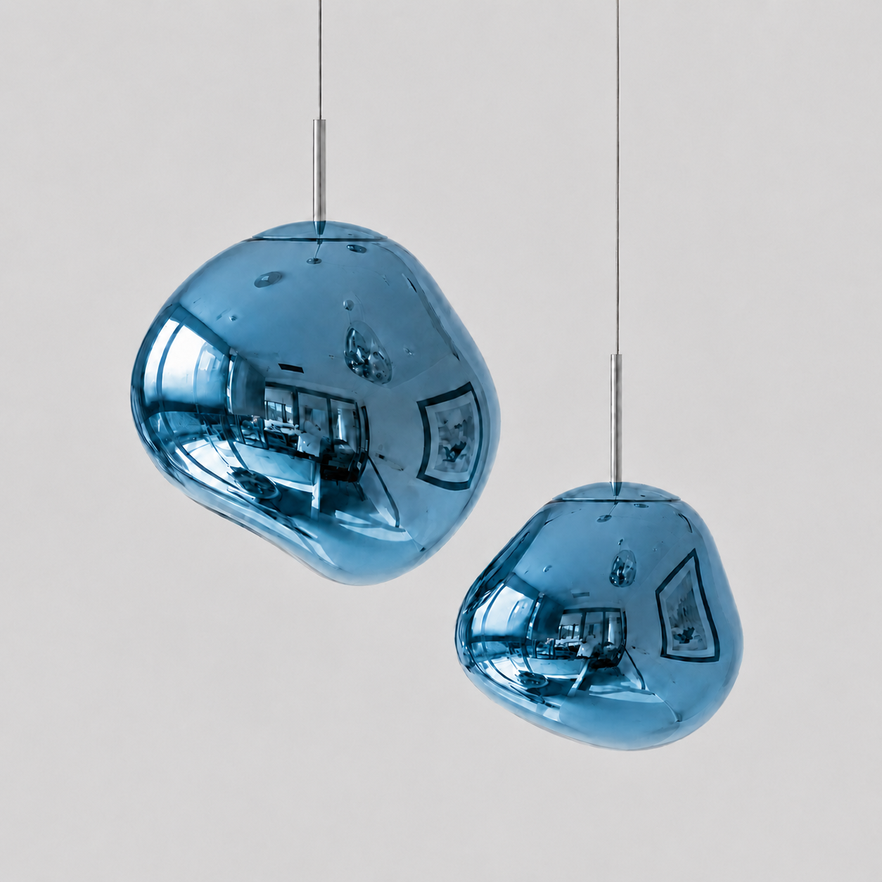 Modern Pendant Lamp with Polished Chrome Finish and LED Bulb for Kitchen Pendant Lighting