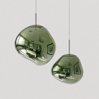 Modern Pendant Lamp with Polished Chrome Finish and LED Bulb for Kitchen Pendant Lighting