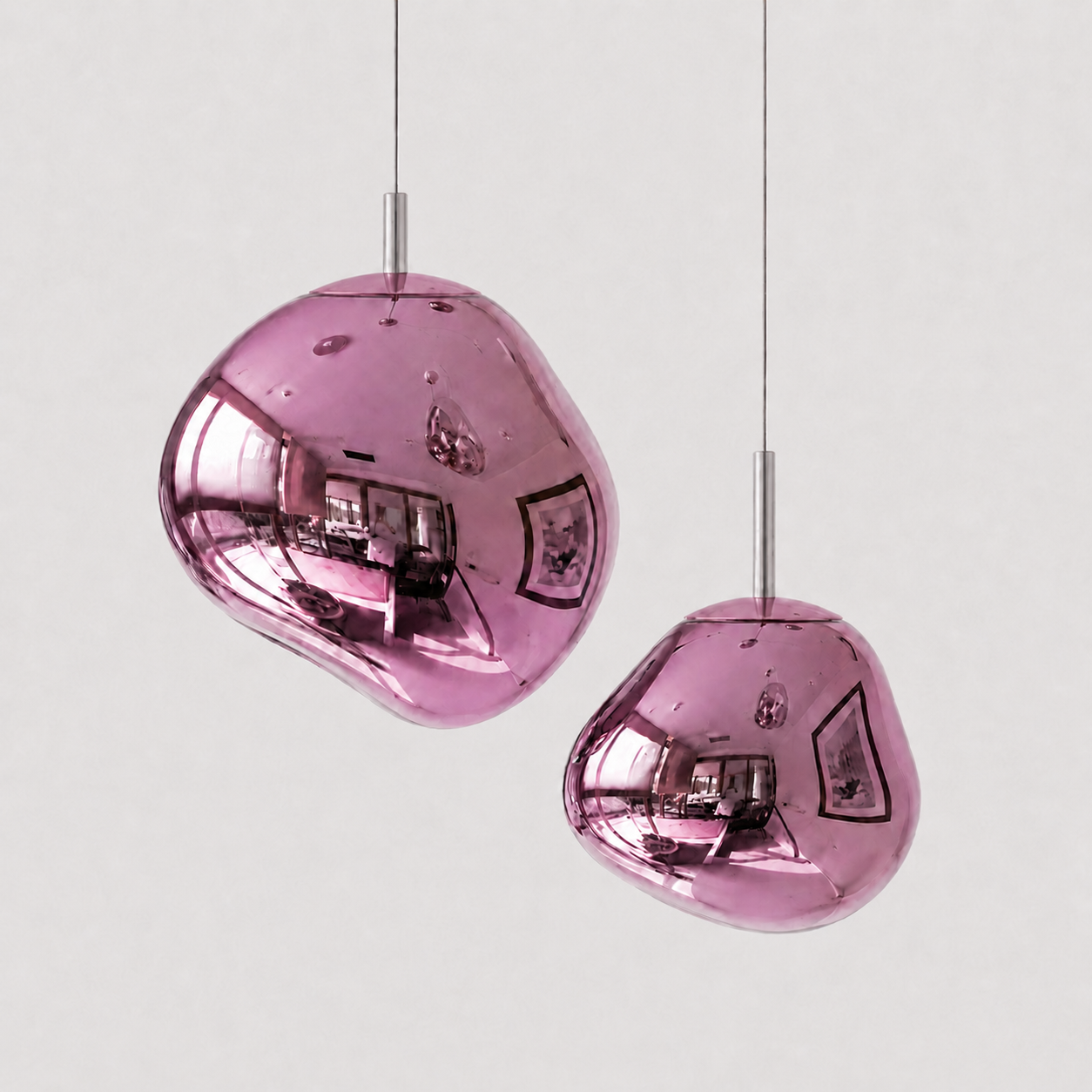 Modern Pendant Lamp with Polished Chrome Finish and LED Bulb for Kitchen Pendant Lighting