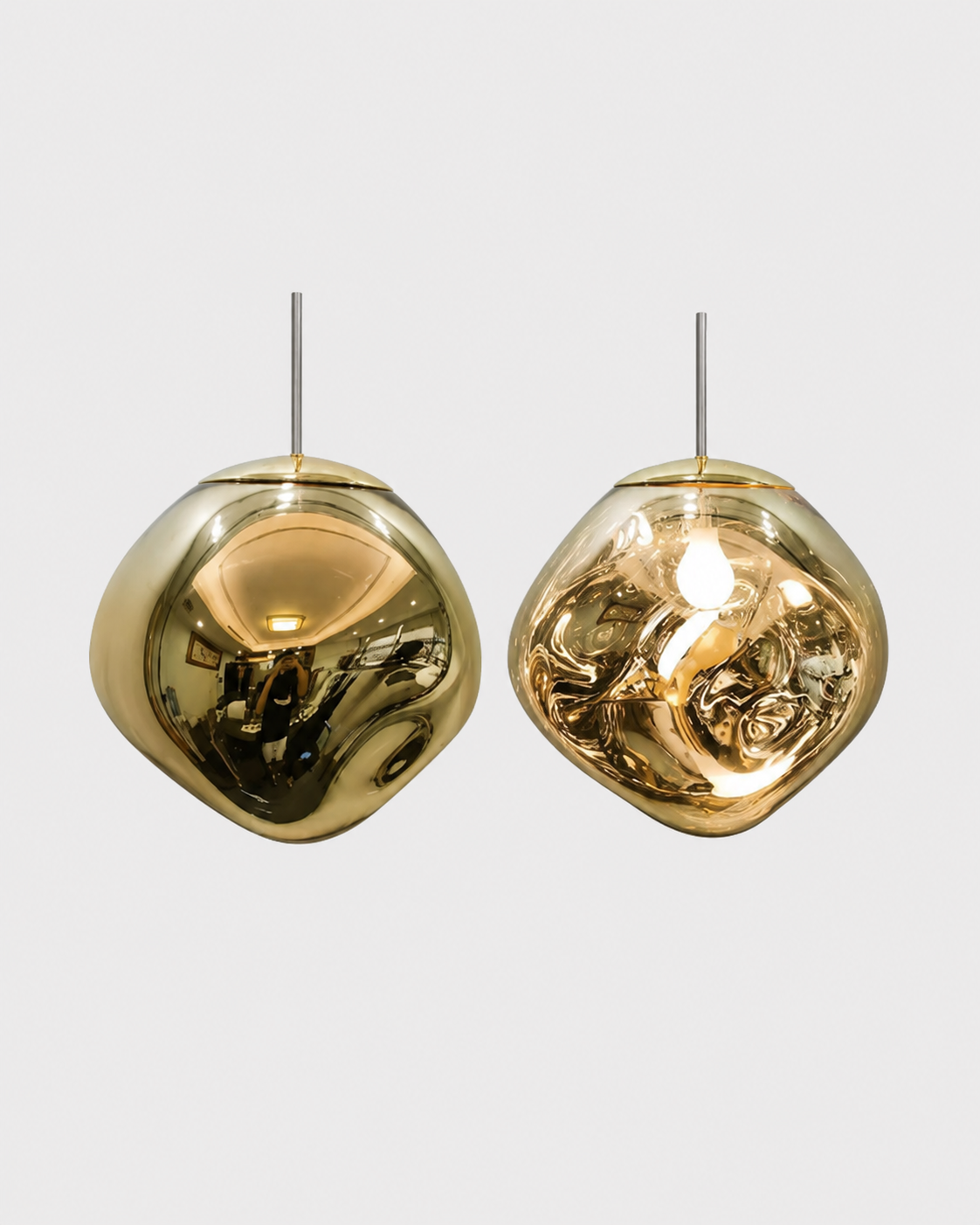Modern Pendant Lamp with Polished Chrome Finish and LED Bulb for Kitchen Pendant Lighting
