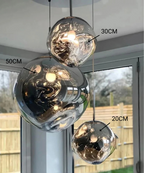 Modern Pendant Lamp with Polished Chrome Finish and LED Bulb for Kitchen Pendant Lighting 2