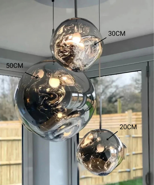 Modern Pendant Lamp with Polished Chrome Finish and LED Bulb for Kitchen Pendant Lighting 2