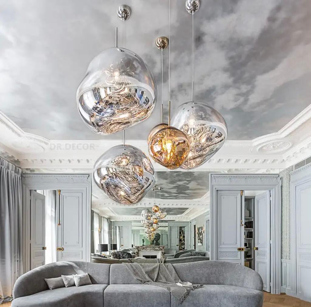 Modern Pendant Lamp with Polished Chrome Finish and LED Bulb for Kitchen Pendant Lighting 3
