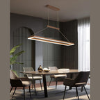 Modern Rectangular LED Light Fixture with Adjustable Hanging Length – Stylish Aluminum Frame 2