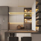 Modern Rectangular LED Light Fixture with Adjustable Hanging Length – Stylish Aluminum Frame 3