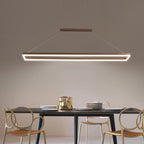 Modern Rectangular LED Light Fixture with Adjustable Hanging Length – Stylish Aluminum Frame 5