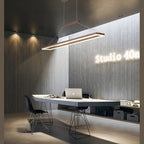 Modern Rectangular LED Light Fixture with Adjustable Hanging Length – Stylish Aluminum Frame 7