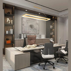 Modern Rectangular LED Light Fixture with Adjustable Hanging Length – Stylish Aluminum Frame 8