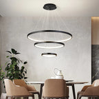 Modern Ring Chandelier with Adjustable LED Lights – Sleek Contemporary Design for Home 7