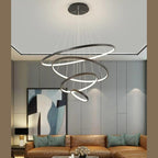 Modern Ring Chandelier with Adjustable LED Lights – Sleek Contemporary Design for Home 8