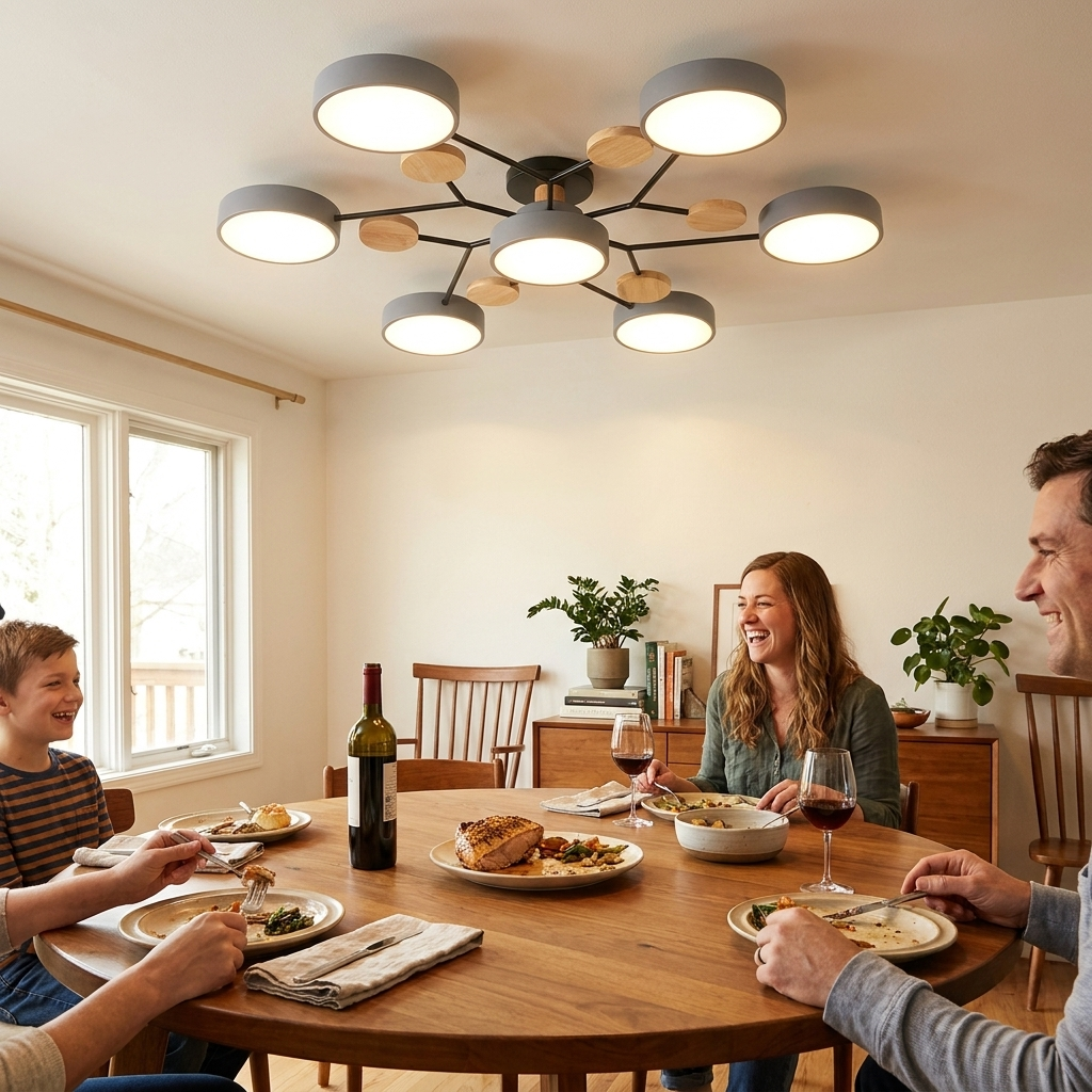 Molecule Branch LED Semi-Flush Light lifestyle