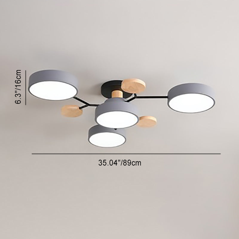 Molecule Branch LED Semi-Flush Light