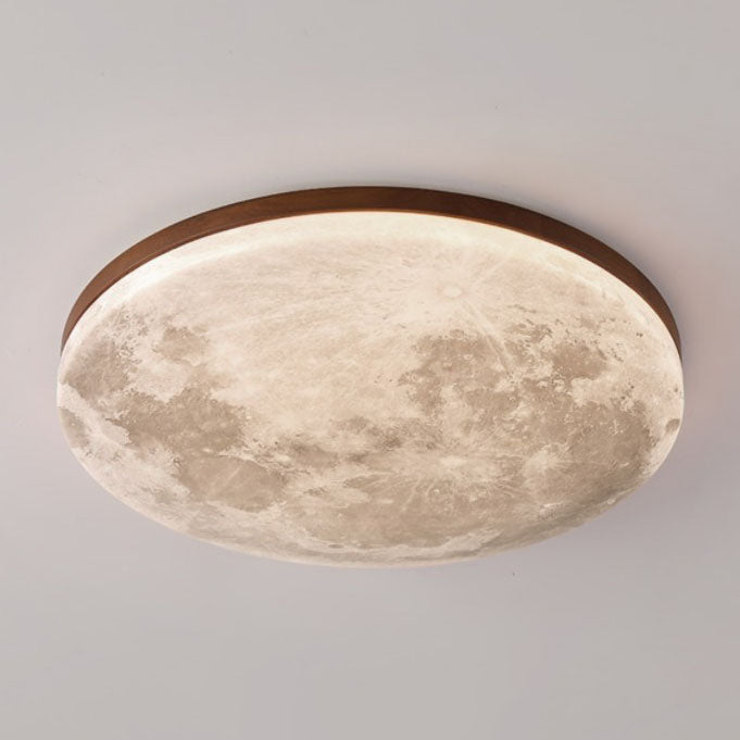 Moon Round LED Flush Mount Light