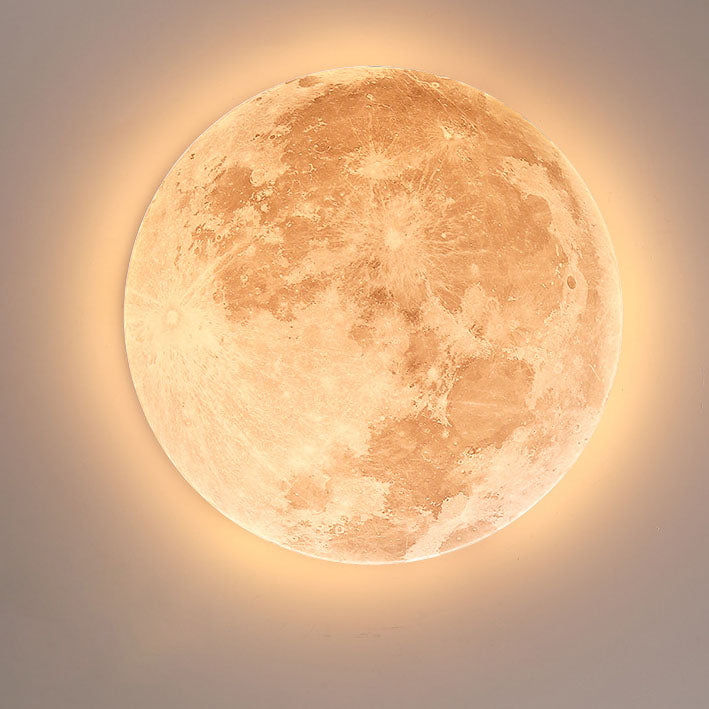 Moon Round LED Flush Mount Light