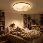 Moon Round LED Flush Mount Light lifestyle