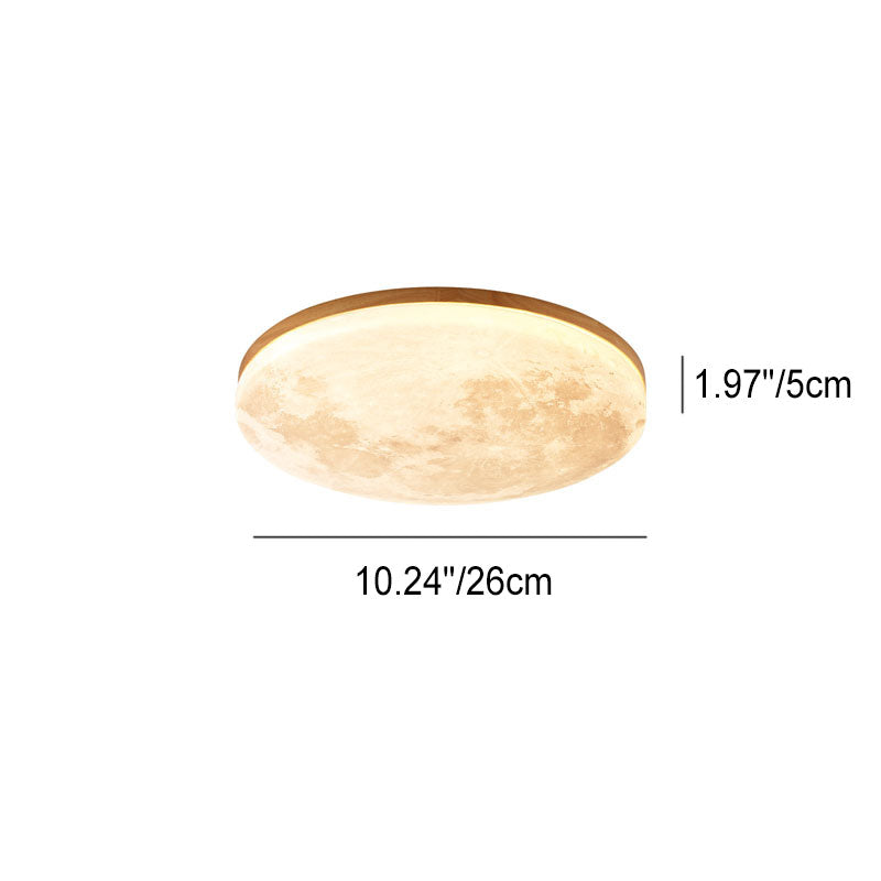Moon Round LED Flush Mount Light
