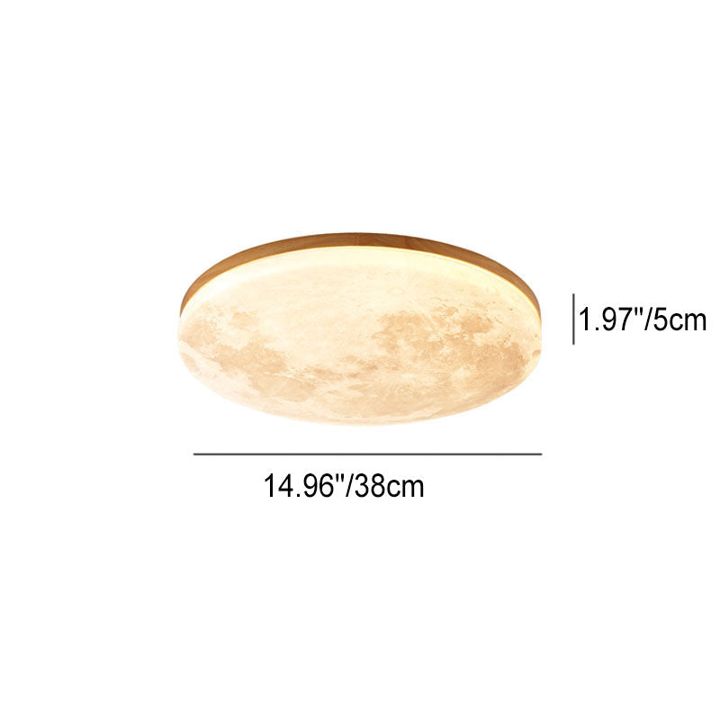 Moon Round LED Flush Mount Light