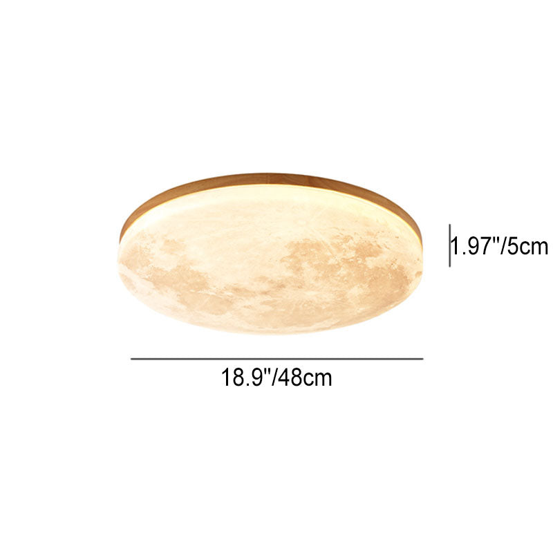 Moon Round LED Flush Mount Light
