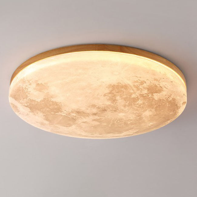 Moon Round LED Flush Mount Light