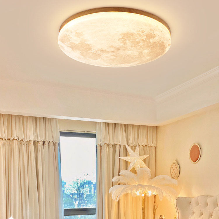 Moon Round LED Flush Mount Light