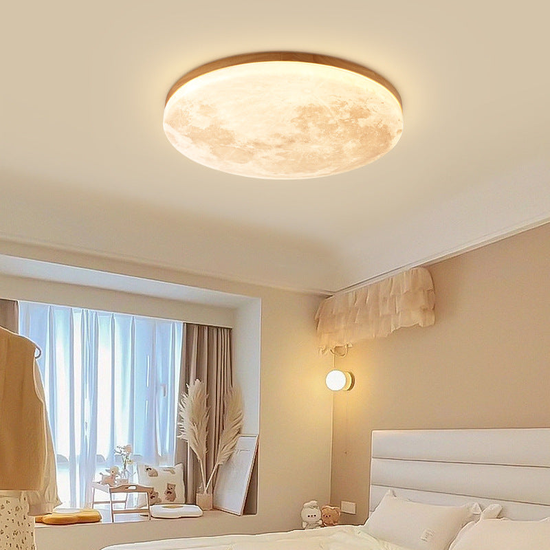 Moon Round LED Flush Mount Light
