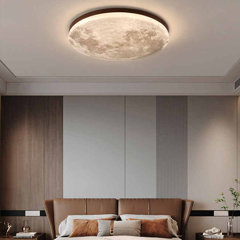 Moon Round LED Flush Mount Light