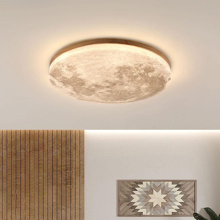 Moon Round LED Flush Mount Light