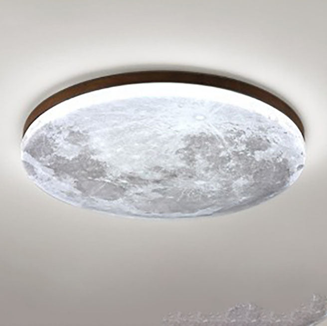 Moon Round LED Flush Mount Light