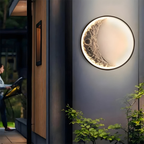 Moon-Shaped Outdoor Wall Light – IP65 Waterproof LED Garden Sconce in Matte Black 4