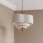 Moscater - Elegant Ceiling Lamp with Solid Wood & Linen Shade 0
