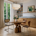 Moscater - Elegant Ceiling Lamp with Solid Wood & Linen Shade 2