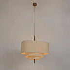 Moscater - Elegant Ceiling Lamp with Solid Wood & Linen Shade 5