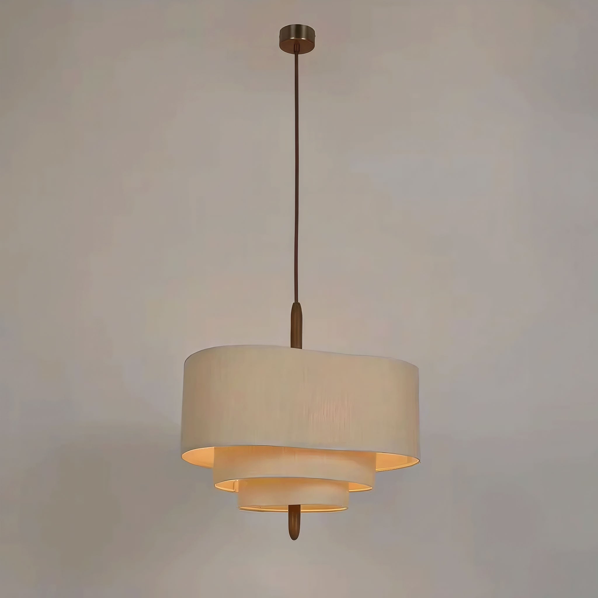 Moscater - Elegant Ceiling Lamp with Solid Wood & Linen Shade 5