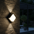 Motion Sensor Outdoor Wall Light – 18W Warm LED Sconce in Matte Black 4