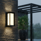Motion Sensor Outdoor Wall Light – 18W Warm LED Sconce in Matte Black 6