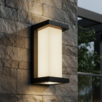 Motion Sensor Outdoor Wall Light – 18W Warm LED Sconce in Matte Black 7