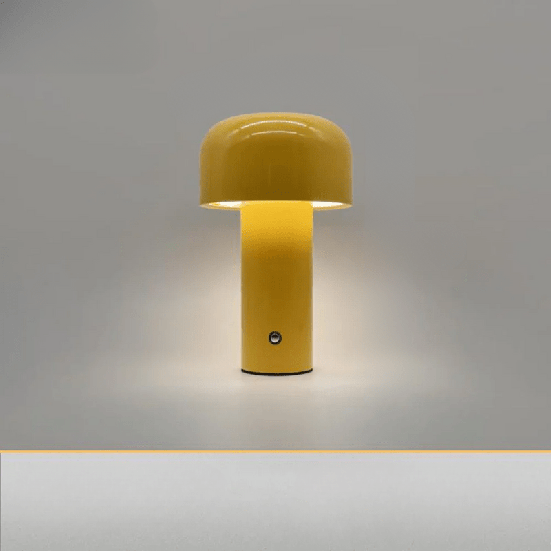 Mushroom Table Lamp in Plastic with USB Charging for Bedside or Desk 13