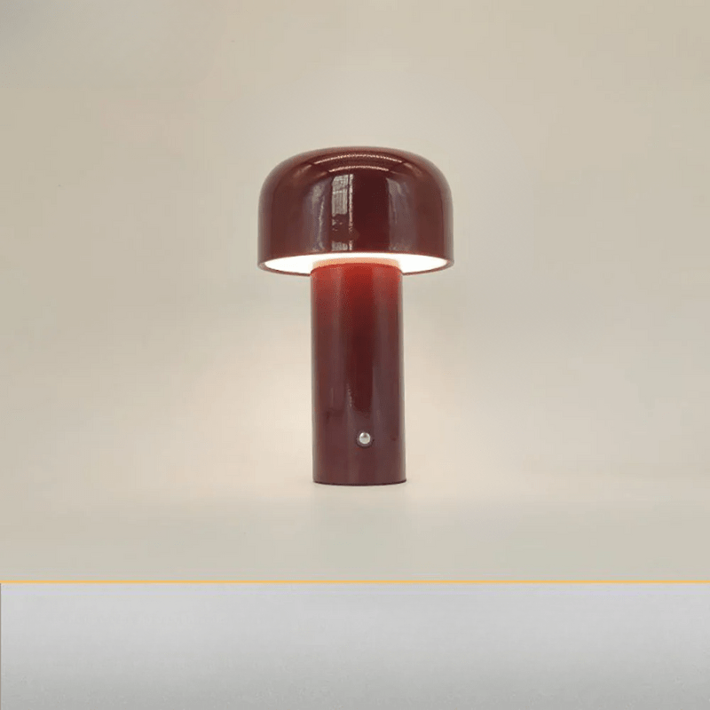 Mushroom Table Lamp in Plastic with USB Charging for Bedside or Desk 14