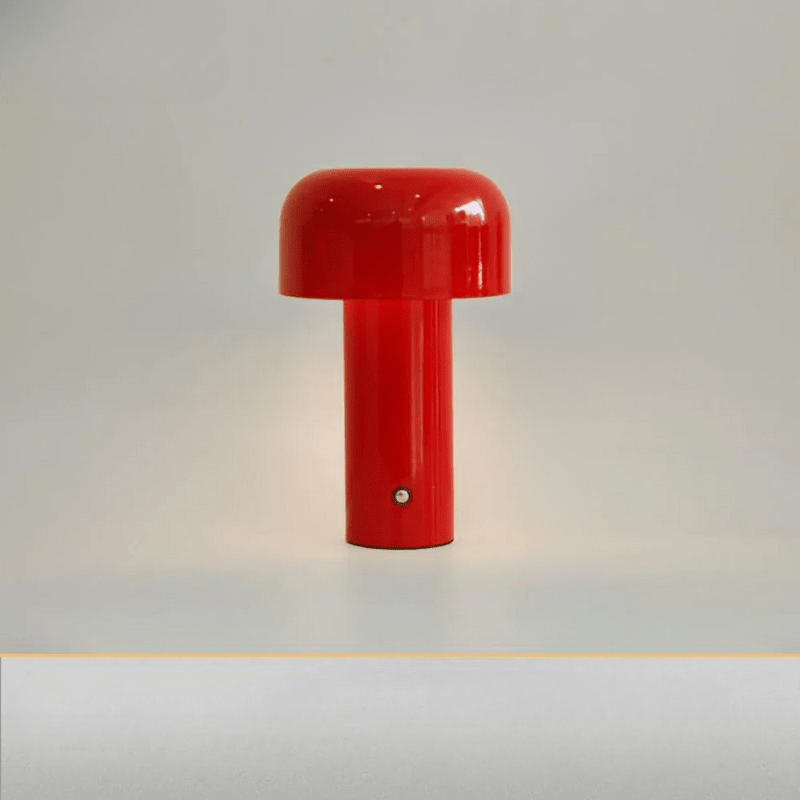 Mushroom Table Lamp in Plastic with USB Charging for Bedside or Desk 15