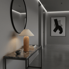 Natural Rattan Table Lamp with Linen Shade – Elegant Bedside Light for Modern Interiors 1