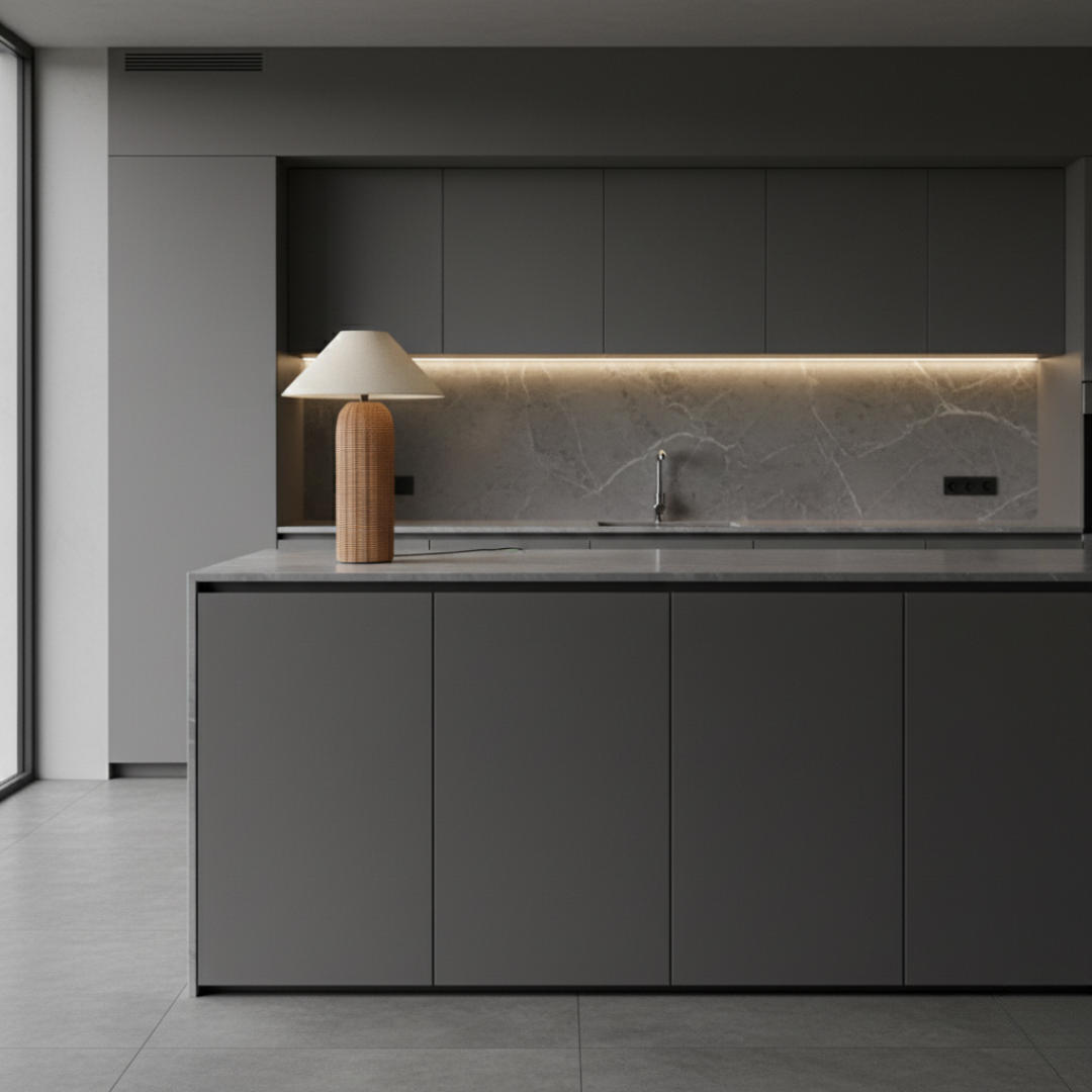 Natural Rattan Table Lamp with Linen Shade – Elegant Bedside Light for Modern Interiors 4